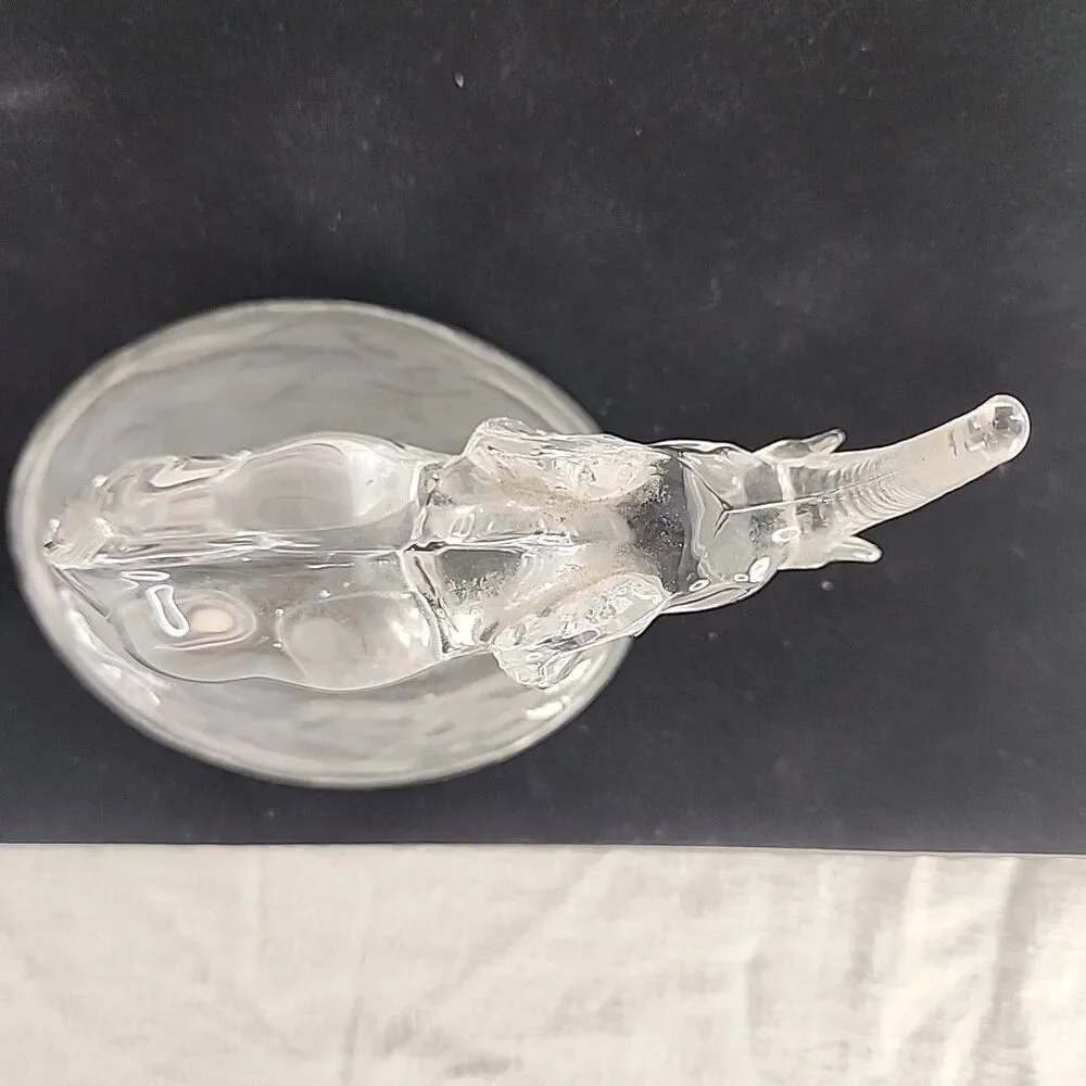 Elephant Cristal D’Arques Trunk Up 24% Lead Crystal 6 3/4